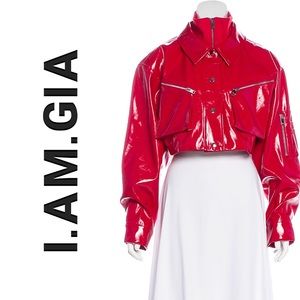 I.AM.GIA INCEPERE Red Faux Leather Jacket